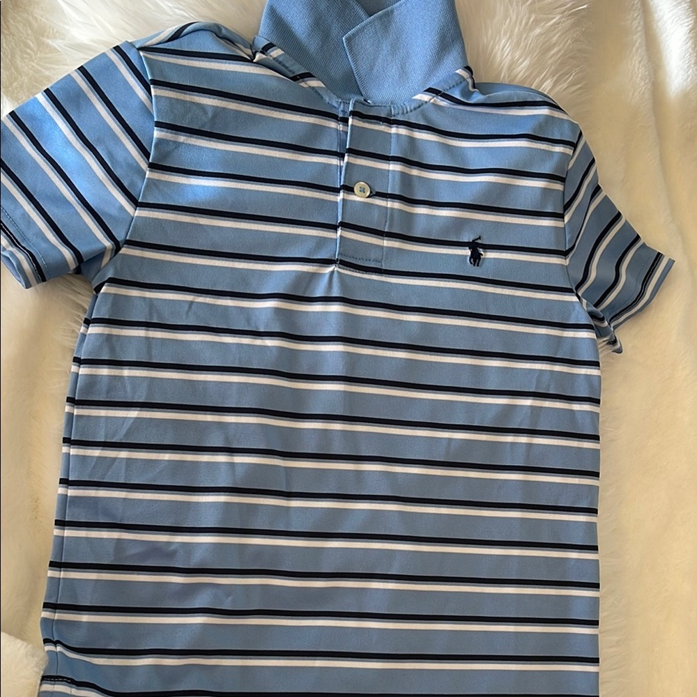 Ralph Lauren Blue Striped Polo Shirt